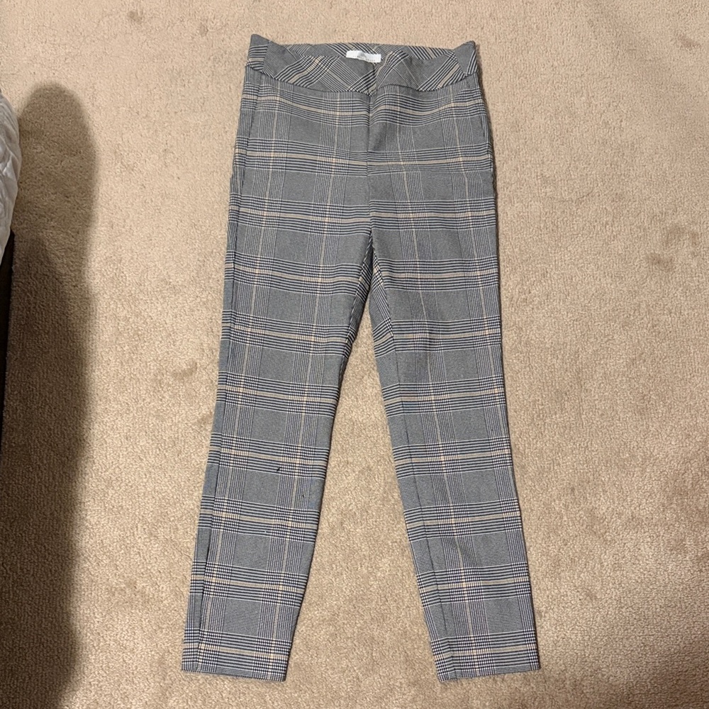 Gray Plaid Pants